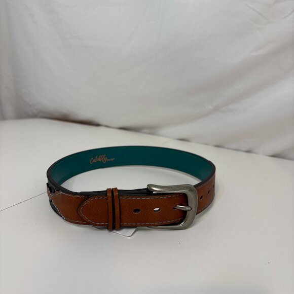 🌼 Catchfly Studio Girls Leather Belt – Feather Stitch Detail 🌼 - Picture 1 of 2